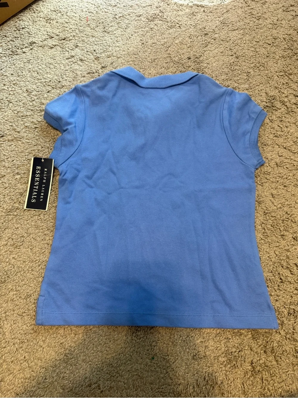 Ralph Lauren Girls' Bright Blue Polo with Yellow Pony